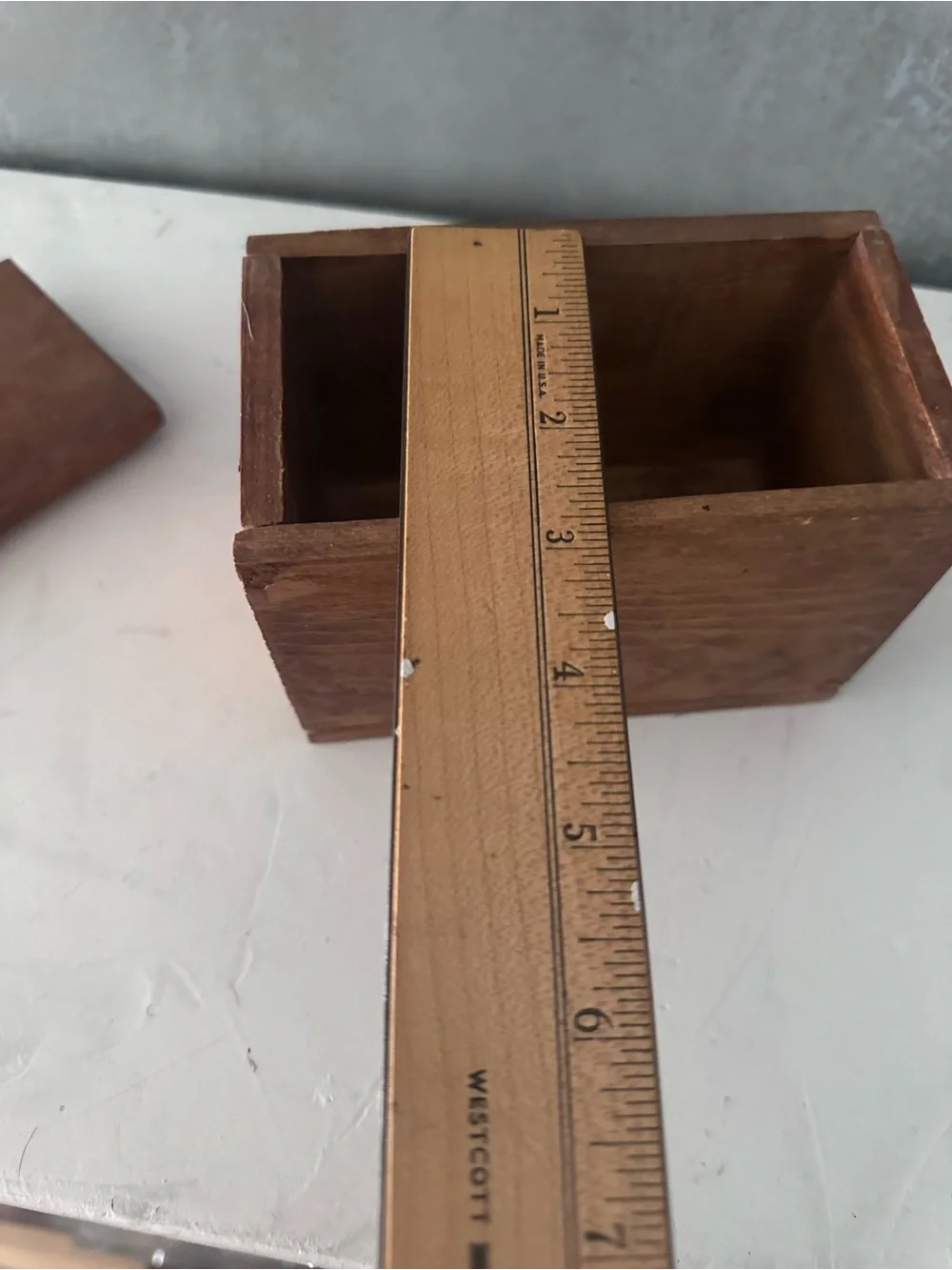Vintage wood recipe box